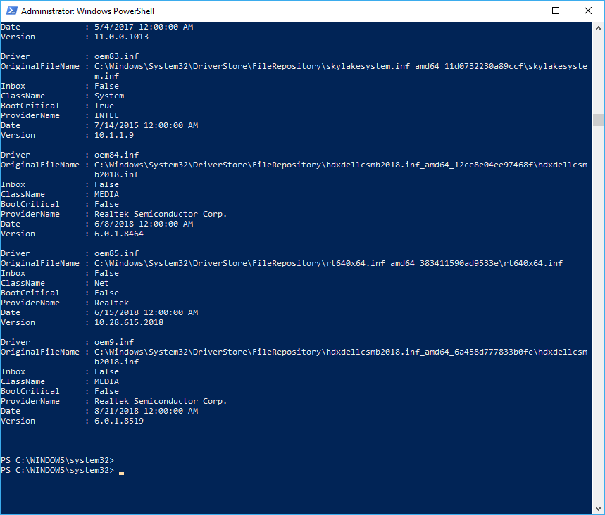 backup driver complete using powershell (2)